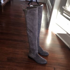 Grey Lowland over the knee boot. OTK